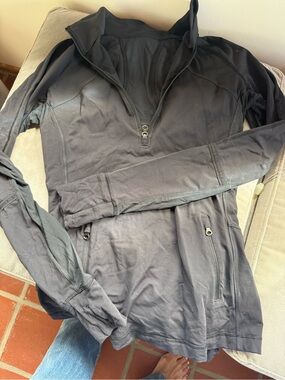 lululemon athletica Black Long-Sleeve Quarter Zip Pullover